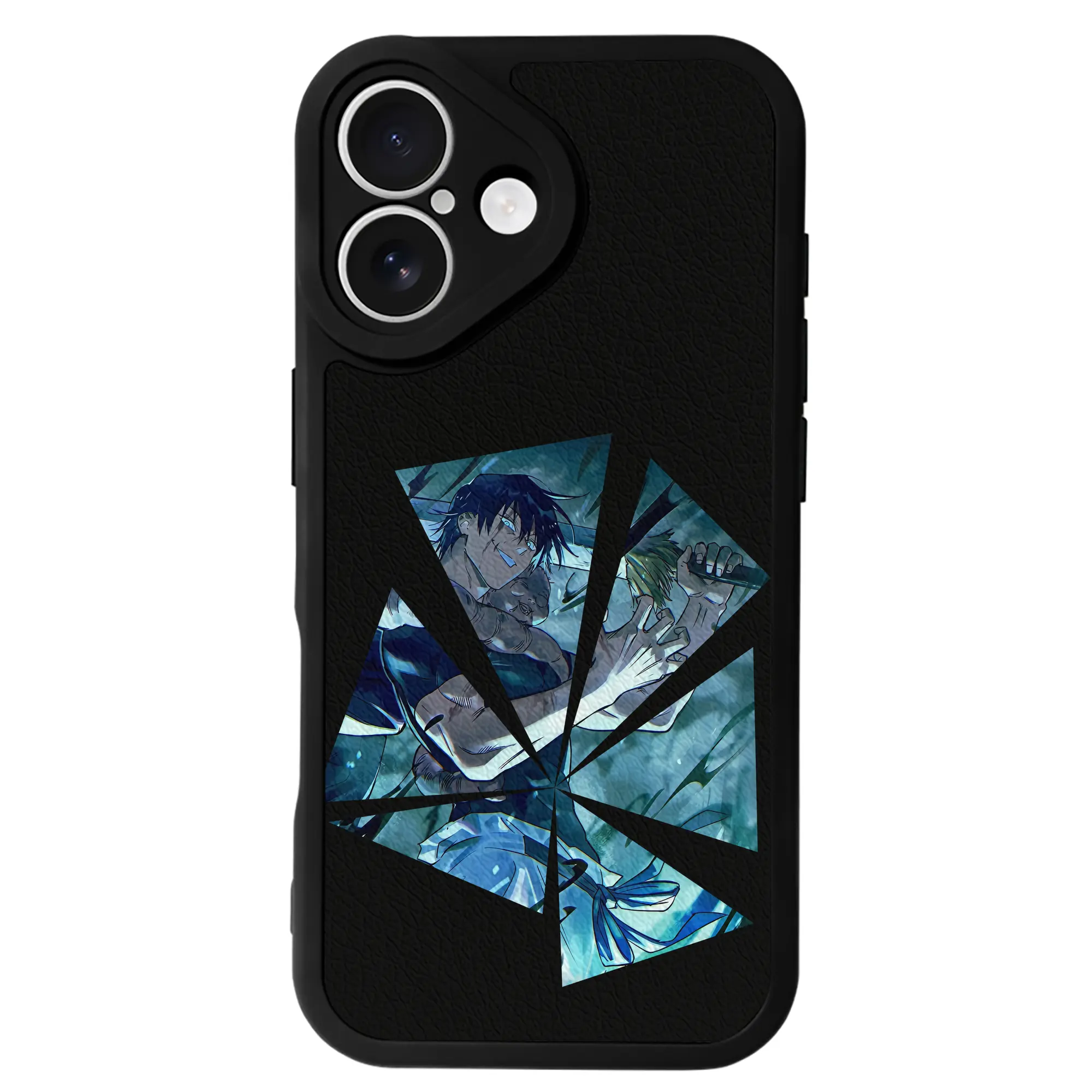 呪術廻戦 グッズ,伏黒 甚爾 - IPhone 16シリーズ対応 ・ シリコンスマホケース ・ レザー調 ・ 高精度フィット ・ 耐衝撃 ・ ワイヤレス充電対応 ・ 精密カット